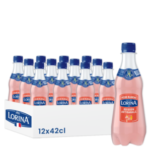 Lorina Limonade Artisanale Pêche Blanche 12x42cl