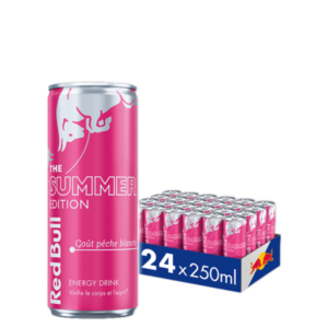 Red Bull Pêche Blanche – Summer Edition Limitée 24x250ml