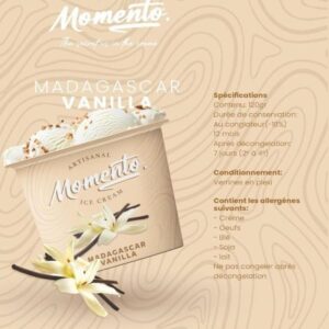 Glace saveur vanille de Madagascar 120g