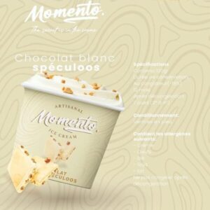 Glace saveur chocolat blanc spéculoos 120g