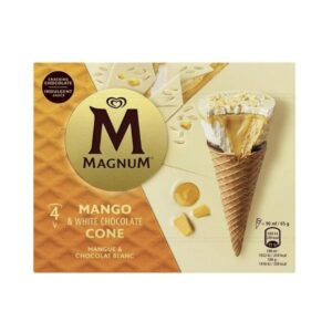 Cônes mangue chocolat blanc 4x90ml
